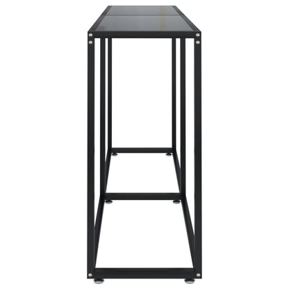 Berkfield Console Table Black 160x35x75.5cm Tempered Glass