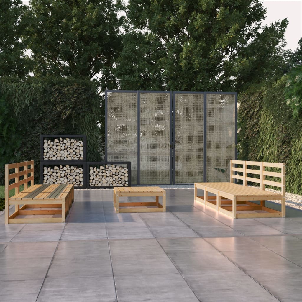 Berkfield 7 Piece Garden Lounge Set Solid Pinewood