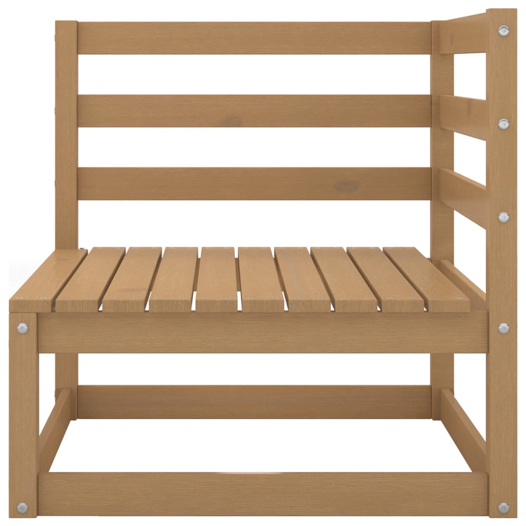 Berkfield 5 Piece Garden Lounge Set Honey Brown Solid Wood Pine