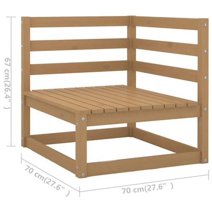Berkfield 5 Piece Garden Lounge Set Honey Brown Solid Wood Pine