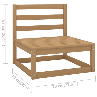 Berkfield 5 Piece Garden Lounge Set Honey Brown Solid Wood Pine
