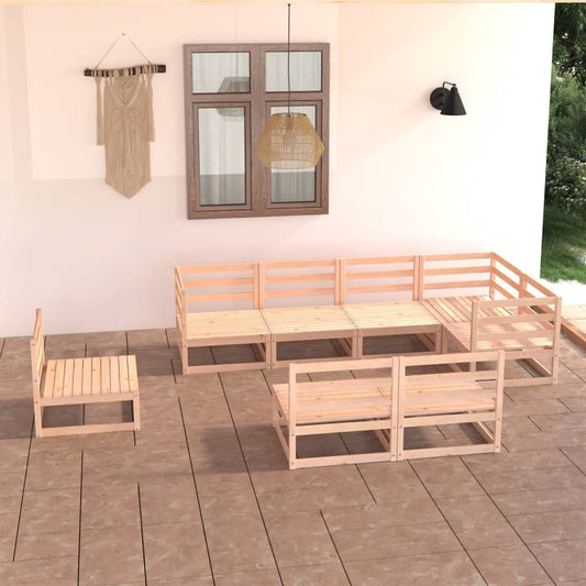 Berkfield 8 Piece Garden Lounge Set Solid Pinewood