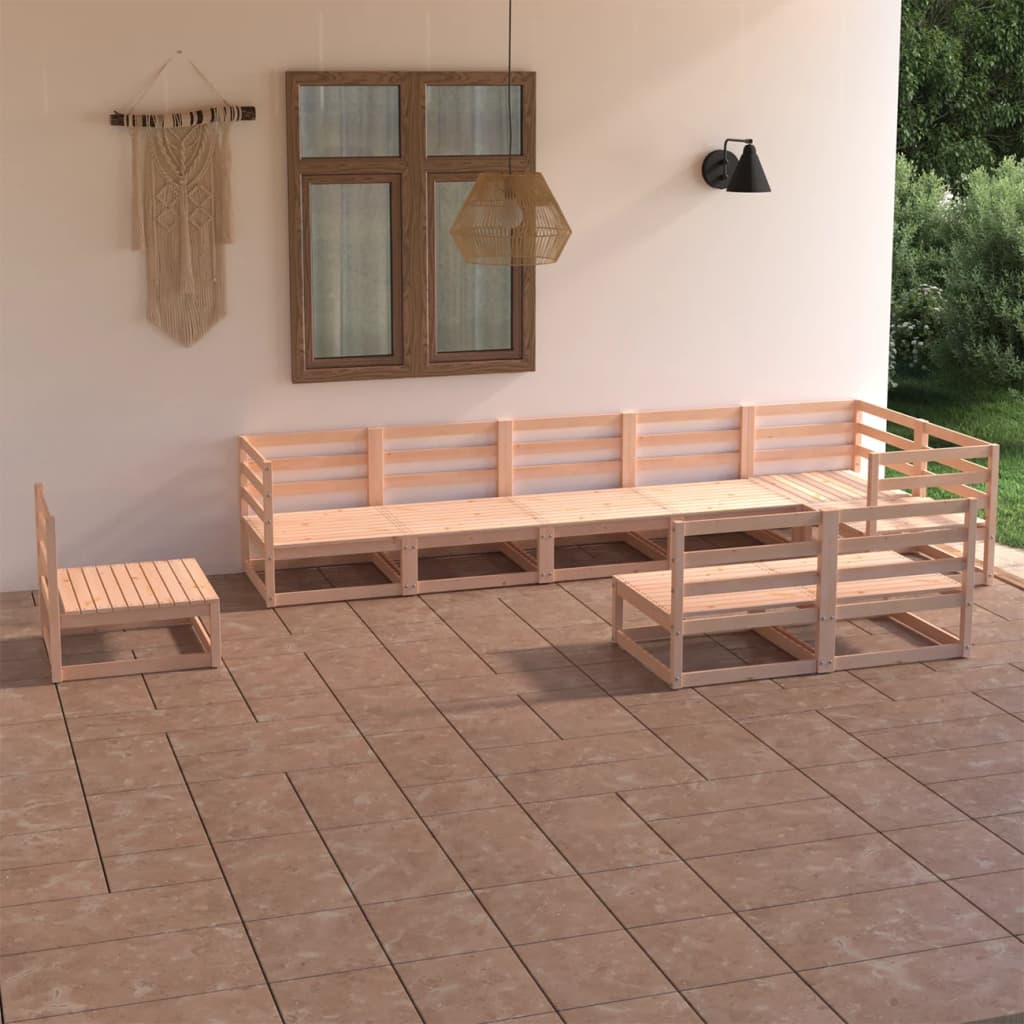 Berkfield 9 Piece Garden Lounge Set Solid Pinewood