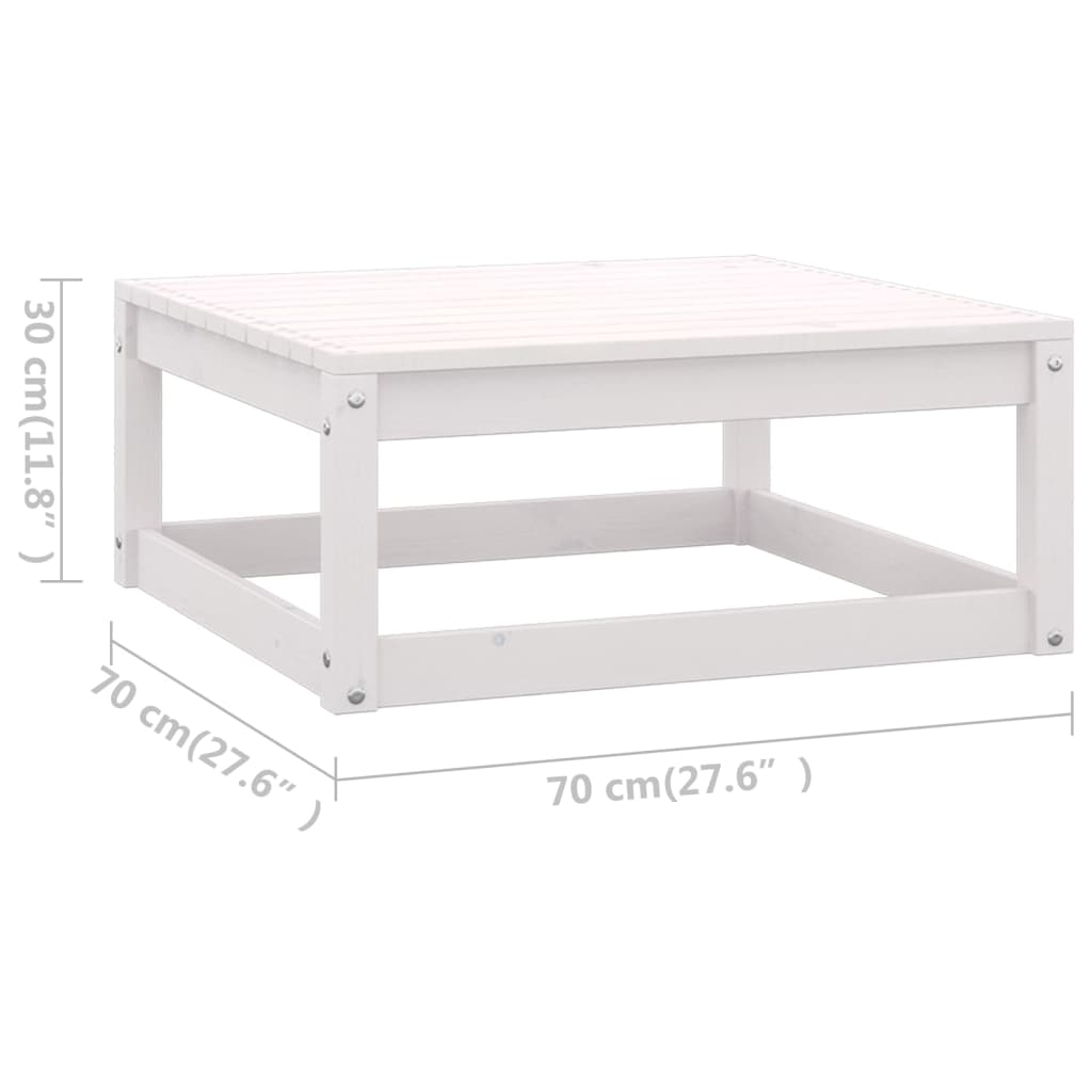 Berkfield 10 Piece Garden Lounge Set White Solid Wood Pine