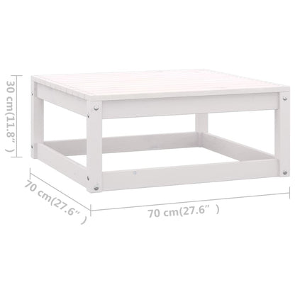 Berkfield 10 Piece Garden Lounge Set White Solid Wood Pine