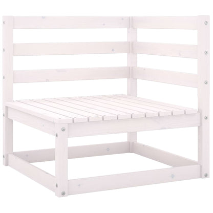Berkfield 10 Piece Garden Lounge Set White Solid Wood Pine