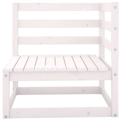 Berkfield 10 Piece Garden Lounge Set White Solid Wood Pine