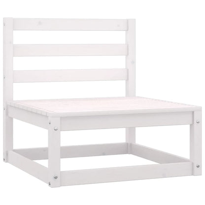 Berkfield 10 Piece Garden Lounge Set White Solid Wood Pine