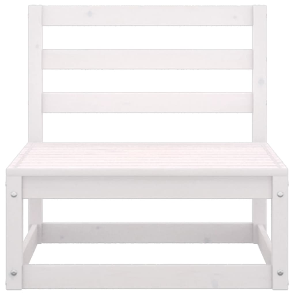 Berkfield 10 Piece Garden Lounge Set White Solid Wood Pine