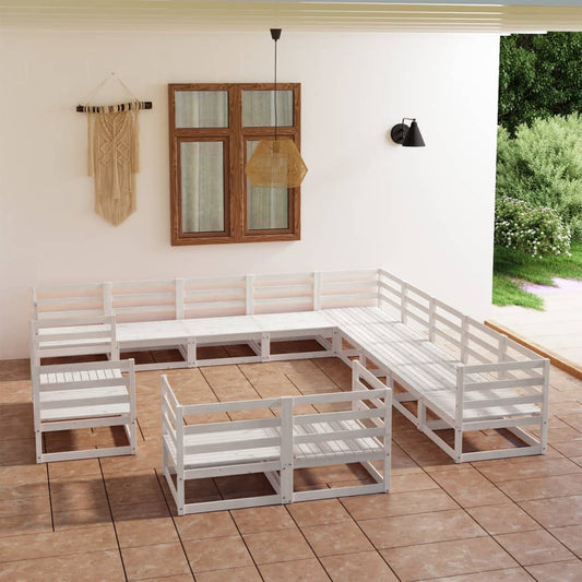 Berkfield 13 Piece Garden Lounge Set Solid Pinewood
