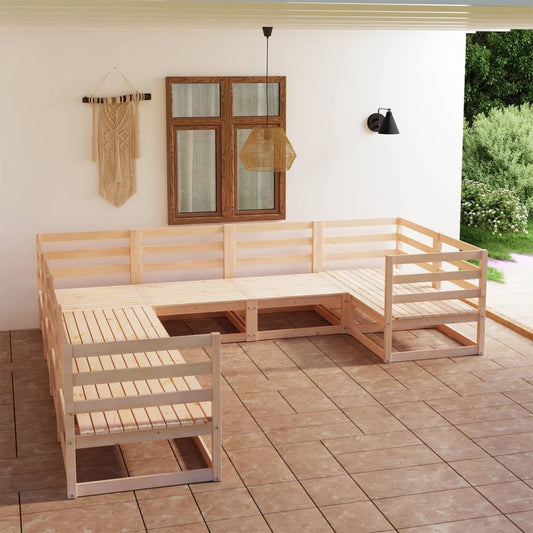 Berkfield 8 Piece Garden Lounge Set Solid Pinewood