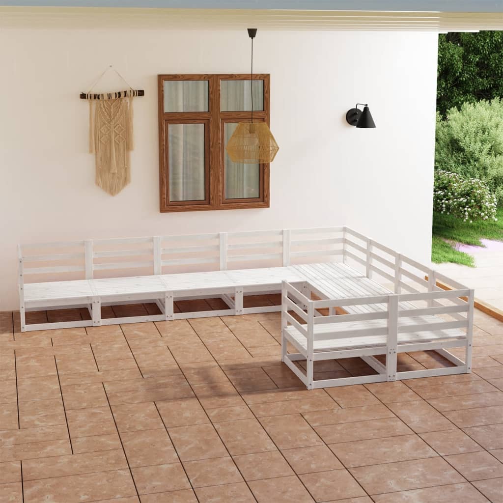 Berkfield 9 Piece Garden Lounge Set Solid Pinewood