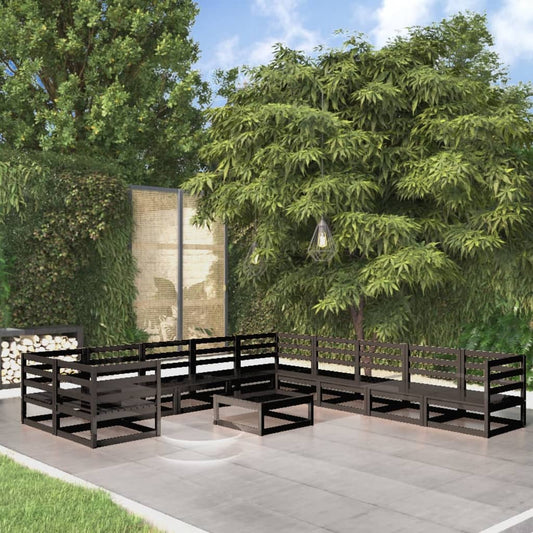Berkfield 11 Piece Garden Lounge Set Solid Pinewood