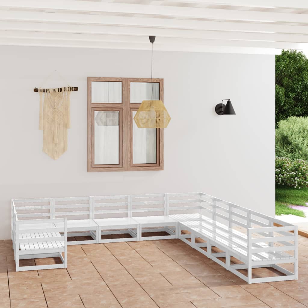 Berkfield 11 Piece Garden Lounge Set Solid Pinewood