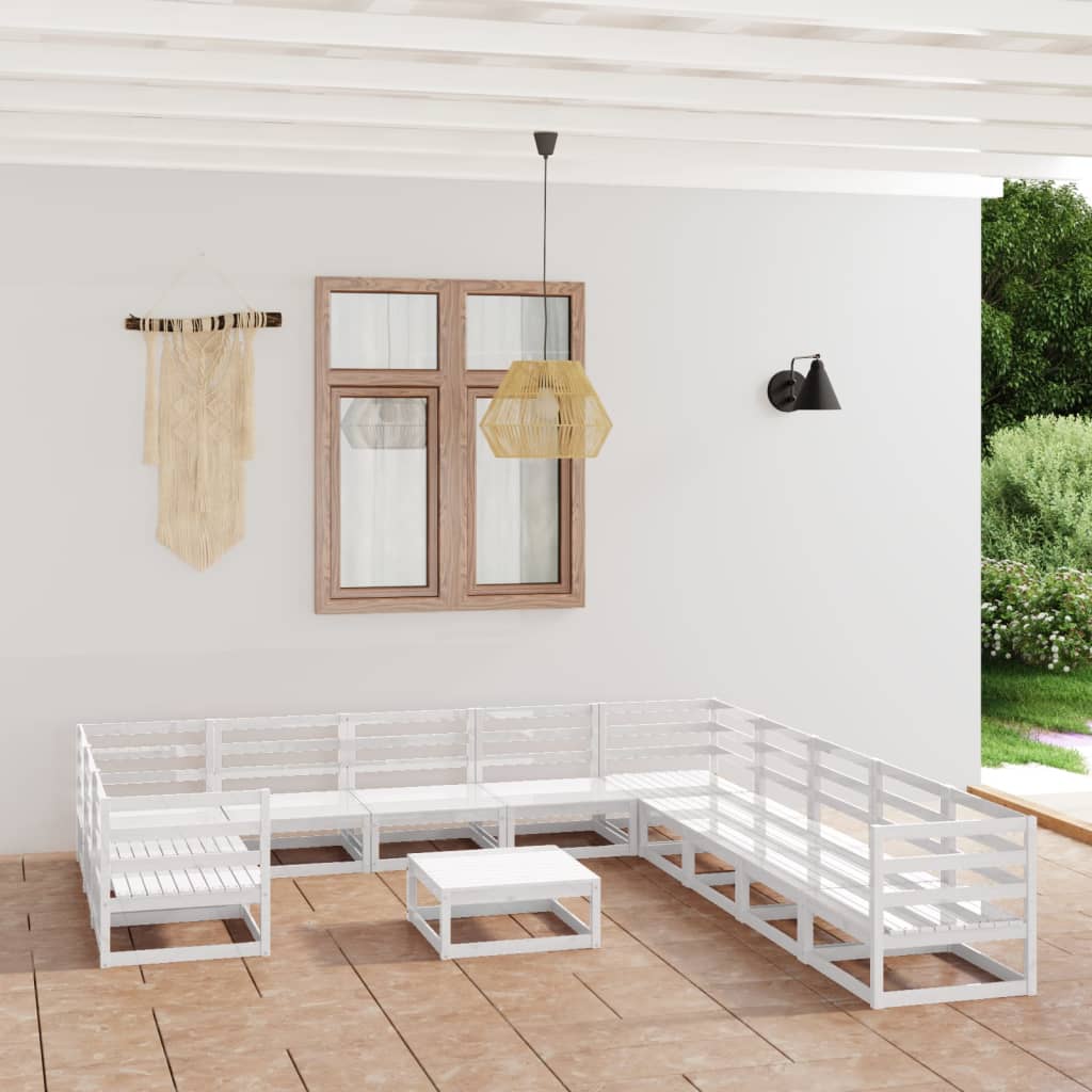 Berkfield 12 Piece Garden Lounge Set Solid Pinewood