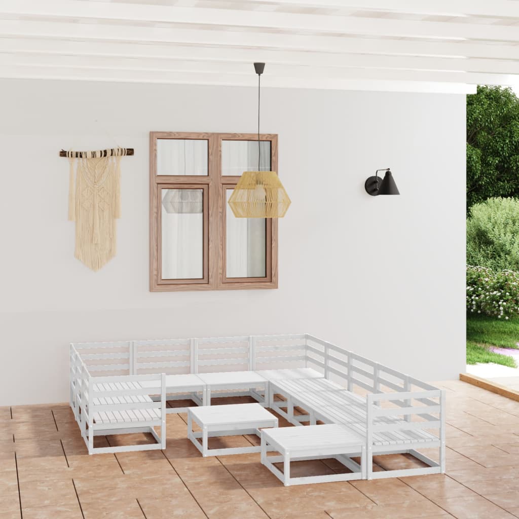 Berkfield 12 Piece Garden Lounge Set Solid Pinewood