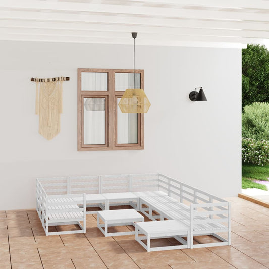 Berkfield 12 Piece Garden Lounge Set Solid Pinewood