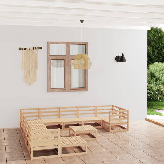 Berkfield 12 Piece Garden Lounge Set Solid Pinewood