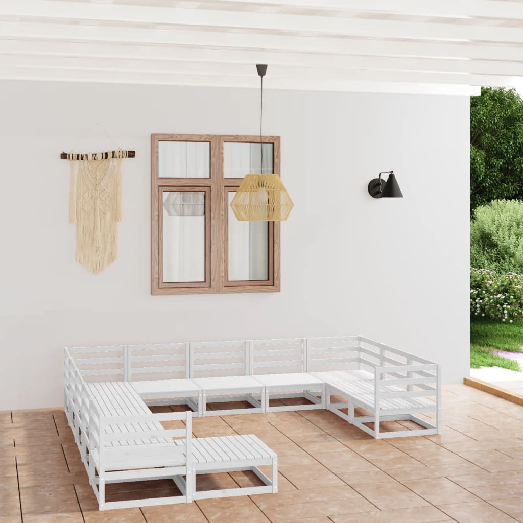 Berkfield 12 Piece Garden Lounge Set Solid Pinewood