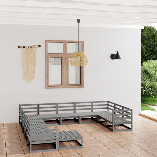 Berkfield 12 Piece Garden Lounge Set Solid Pinewood