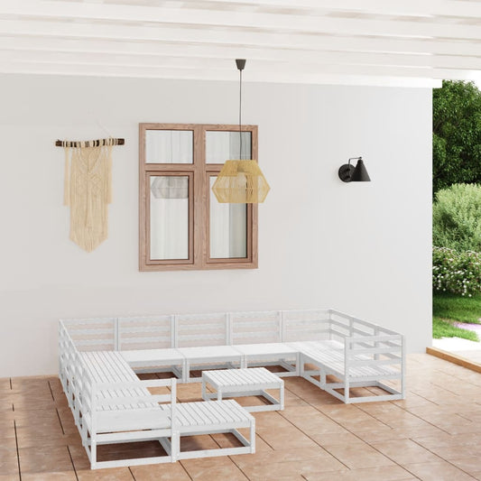 Berkfield 13 Piece Garden Lounge Set Solid Pinewood