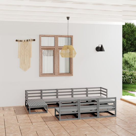 Berkfield 10 Piece Garden Lounge Set Solid Pinewood