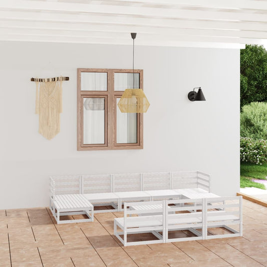 Berkfield 11 Piece Garden Lounge Set Solid Pinewood