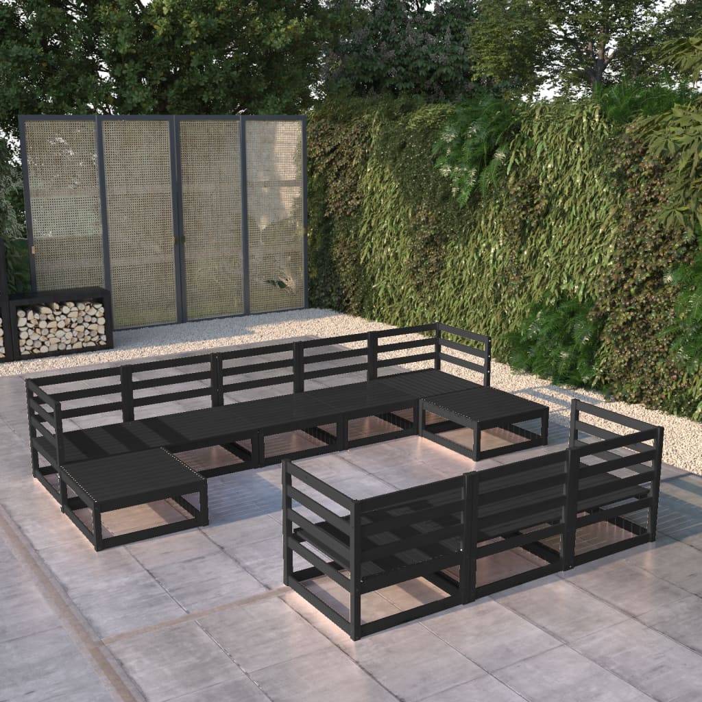 Berkfield 10 Piece Garden Lounge Set Solid Pinewood