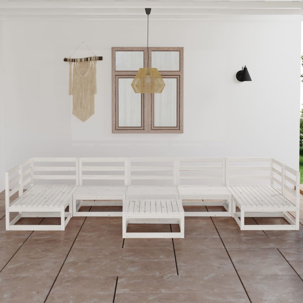 Berkfield 8 Piece Garden Lounge Set Solid Pinewood