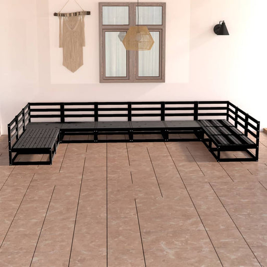 Berkfield 10 Piece Garden Lounge Set Solid Pinewood