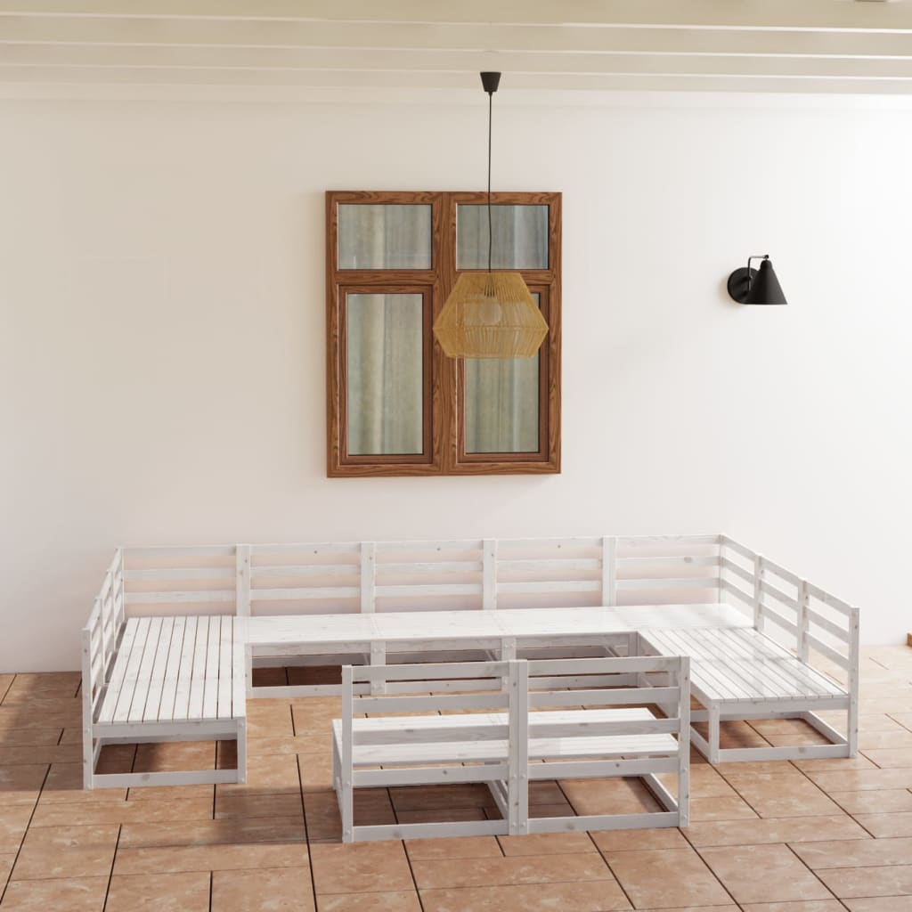 Berkfield 11 Piece Garden Lounge Set Solid Pinewood