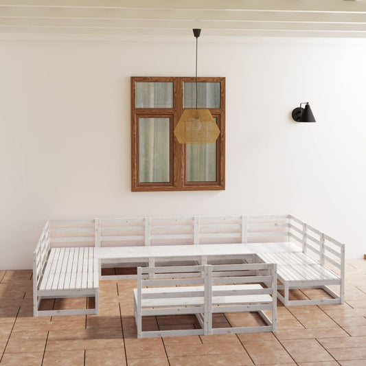 Berkfield 11 Piece Garden Lounge Set Solid Pinewood