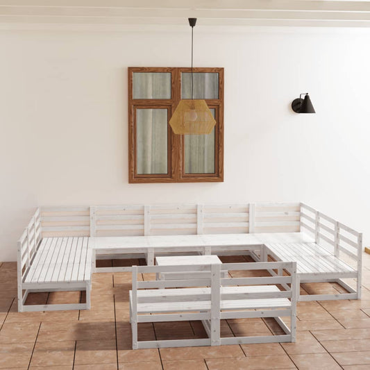 Berkfield 12 Piece Garden Lounge Set Solid Pinewood