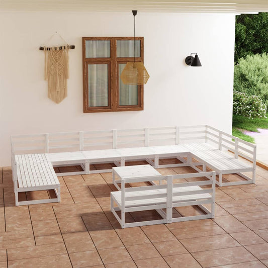 Berkfield 13 Piece Garden Lounge Set Solid Pinewood