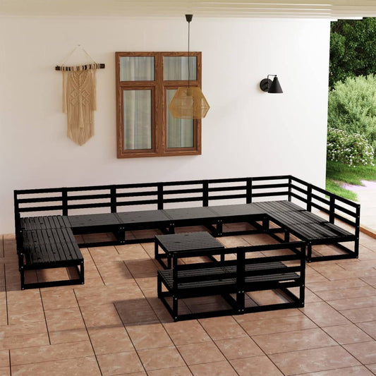 Berkfield 13 Piece Garden Lounge Set Solid Pinewood