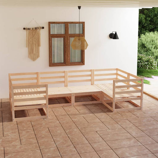 Berkfield 6 Piece Garden Lounge Set Solid Pinewood