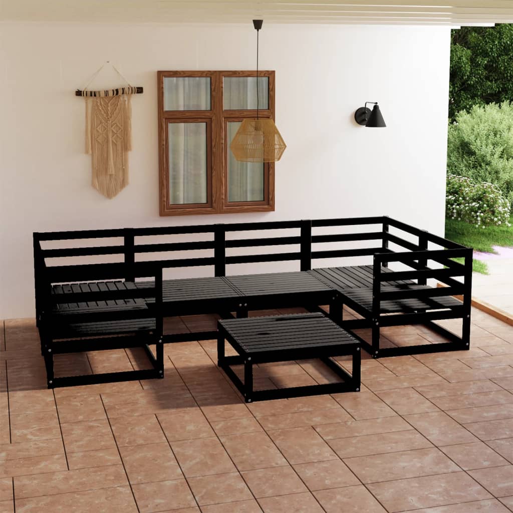 Berkfield 7 Piece Garden Lounge Set Solid Pinewood