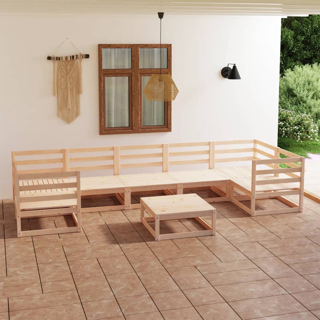 Berkfield 8 Piece Garden Lounge Set Solid Pinewood