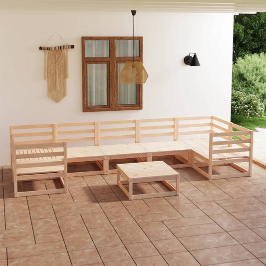 Berkfield 8 Piece Garden Lounge Set Solid Pinewood