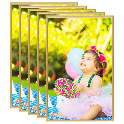 Berkfield Photo Frames Collage 5 pcs for Table Gold 13x18 cm MDF
