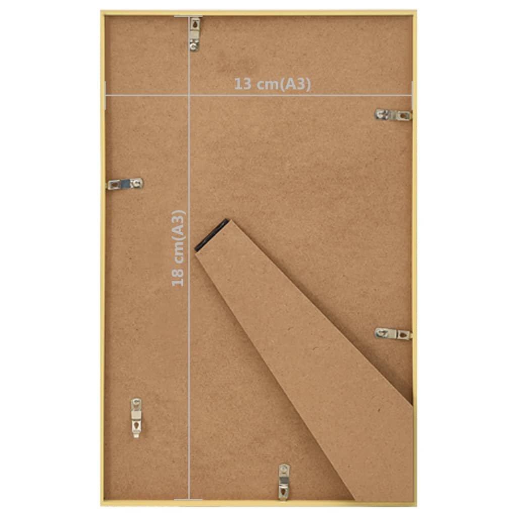 Berkfield Photo Frames Collage 5 pcs for Table Gold 13x18 cm MDF