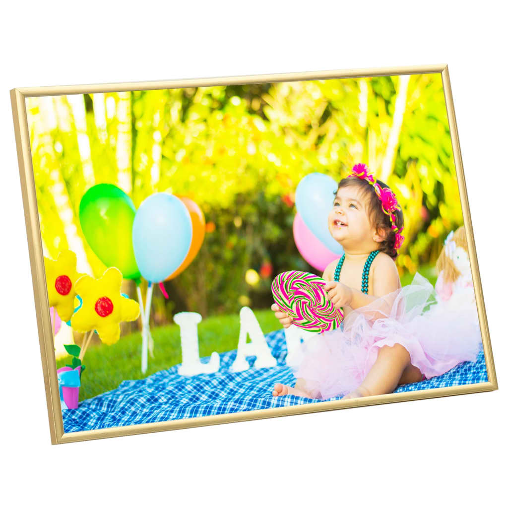 Berkfield Photo Frames Collage 3 pcs for Table Gold 18x24 cm MDF