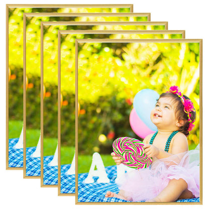 Berkfield Photo Frames Collage 5 pcs for Table Gold 20x25 cm MDF