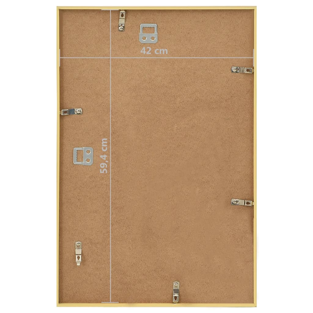 Berkfield Photo Frames Collage 3 pcs for Wall Gold 42x59.4cm MDF