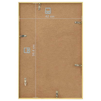 Berkfield Photo Frames Collage 3 pcs for Wall Gold 42x59.4cm MDF
