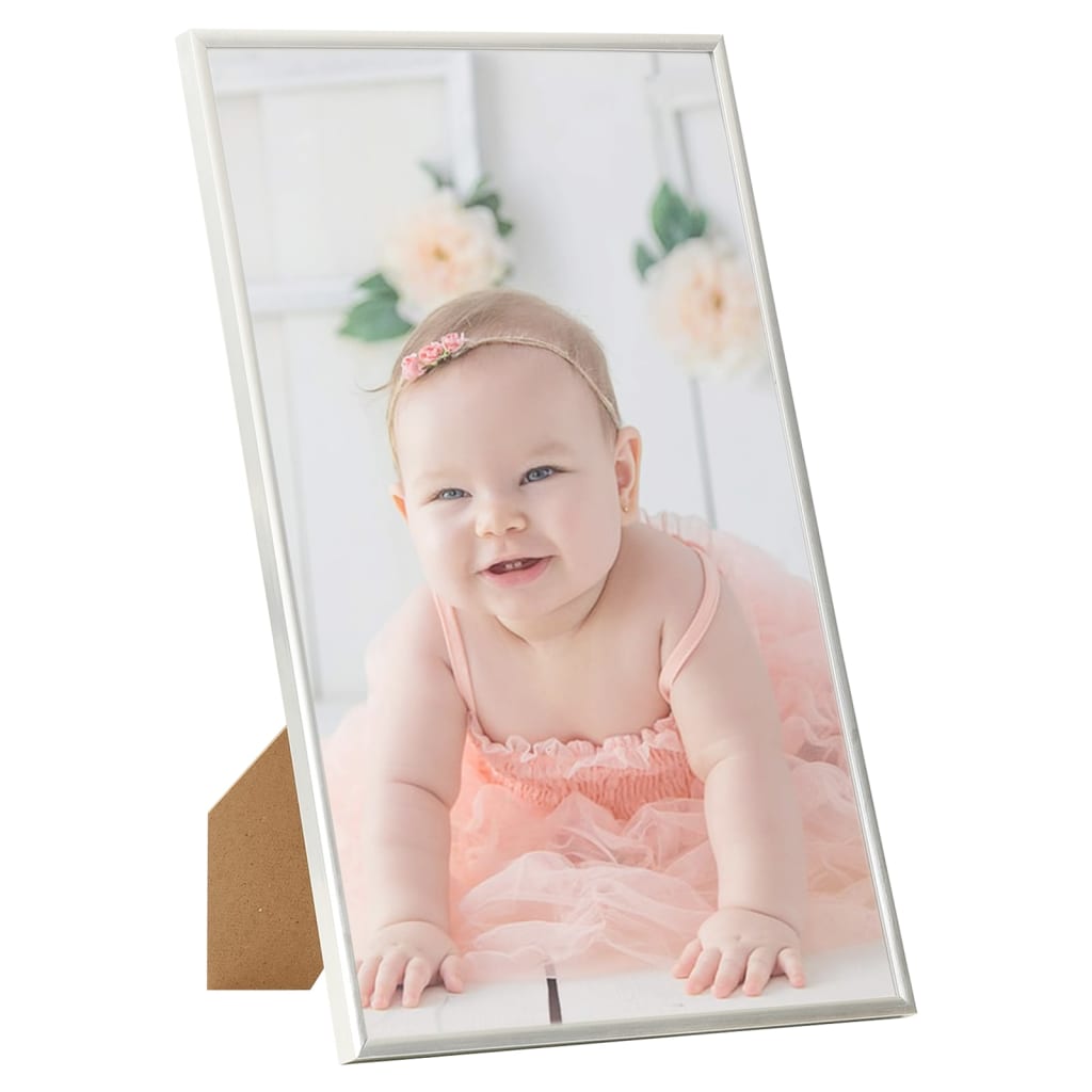 Berkfield Photo Frames Collage 3 pcs for Table Silver 10x15cm MDF