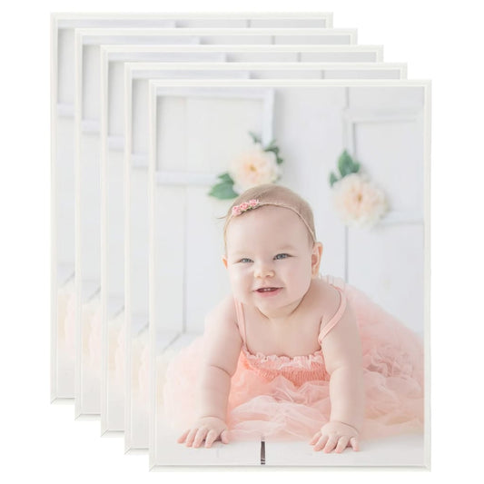 Berkfield Photo Frames Collage 5 pcs for Table Silver 15x21cm MDF