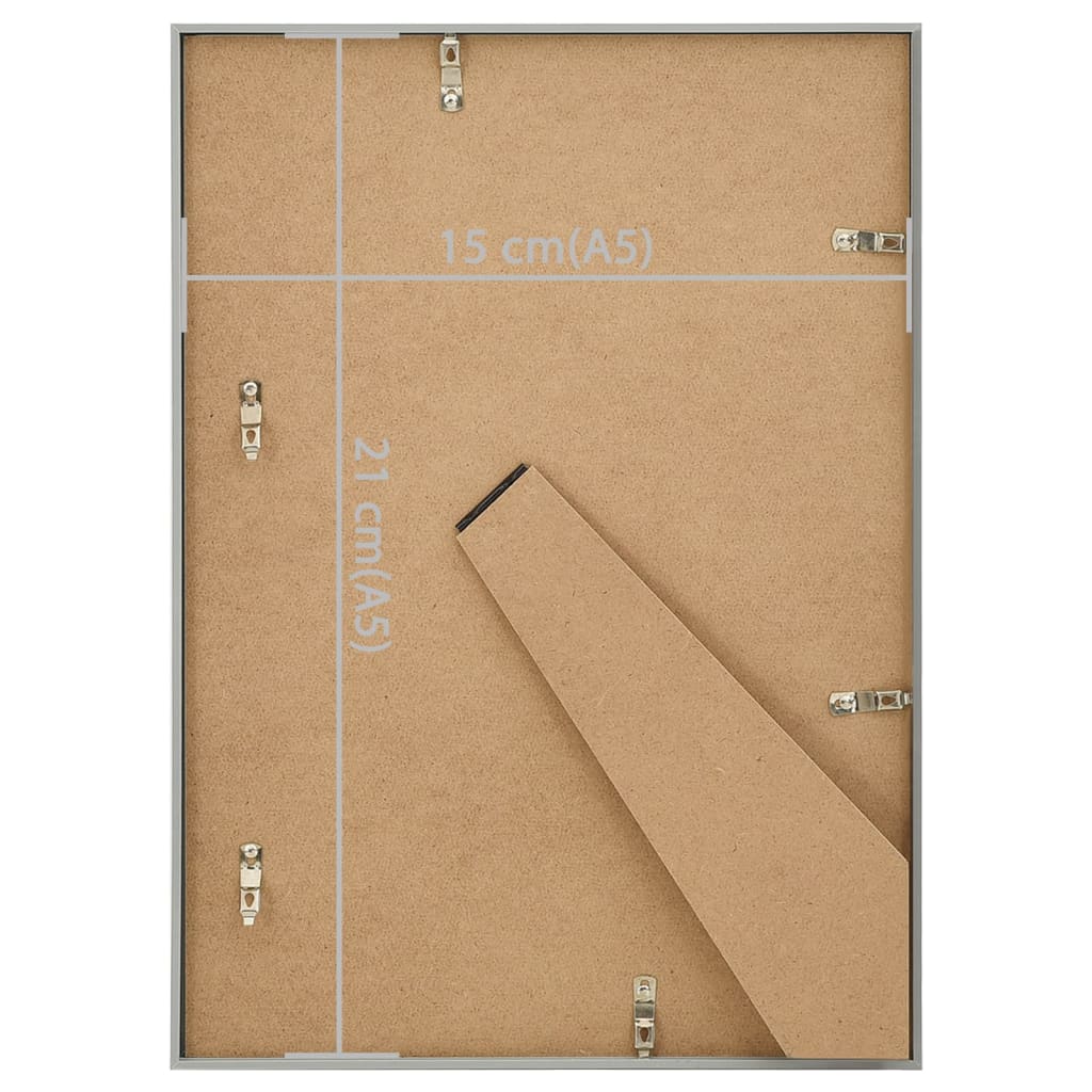 Berkfield Photo Frames Collage 5 pcs for Table Silver 15x21cm MDF