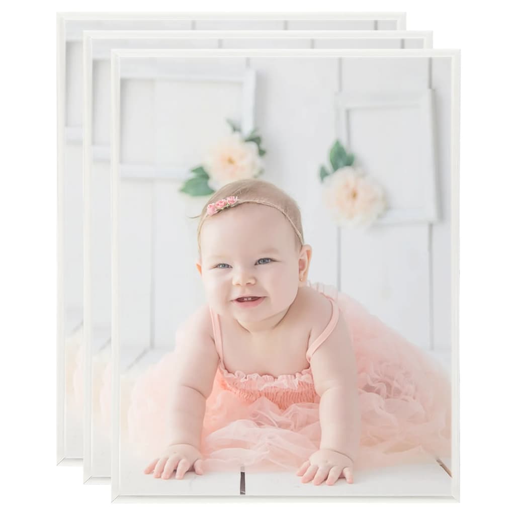 Berkfield Photo Frames Collage 3 pcs for Table Silver 20x25cm MDF