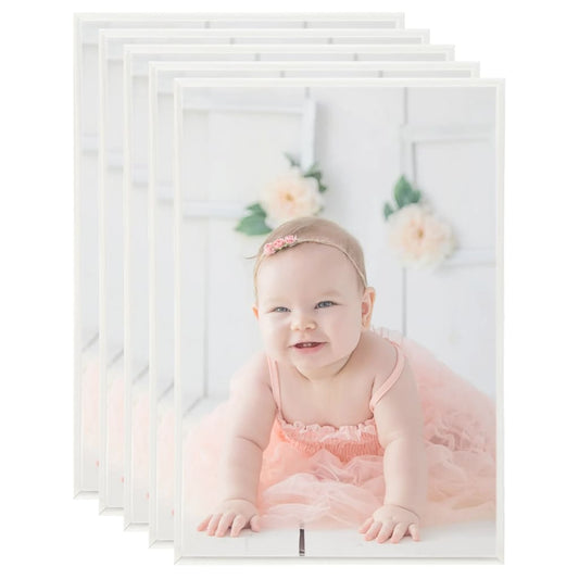 Berkfield Photo Frames Collage 5 pcs for Table Silver 21x29.7 cm MDF